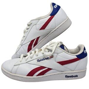 Reebok White & Red Leather Mens Sneakers Size 9